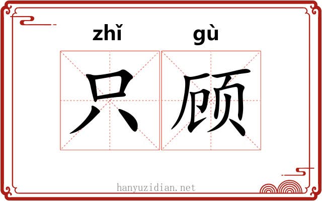 只顾 只顾
