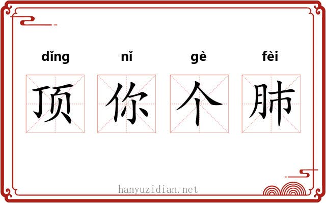 顶你个肺 顶你个肺