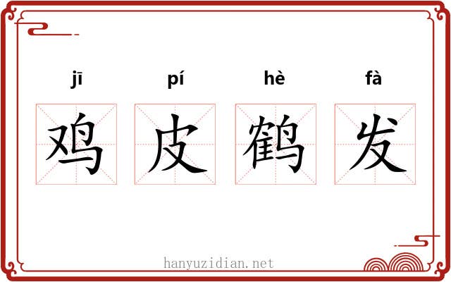 鸡皮鹤发