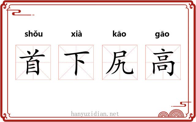 首下尻高 首下尻高