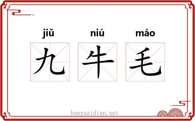 九牛毛 九牛毛