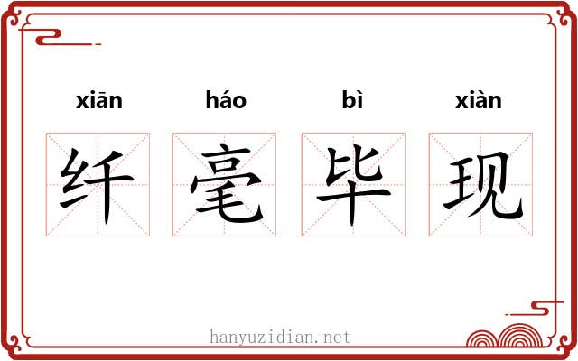 纤毫毕现 纤毫毕现