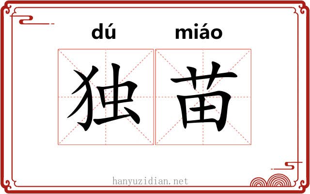 独苗 独苗