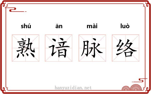 熟谙脉络 熟谙脉络