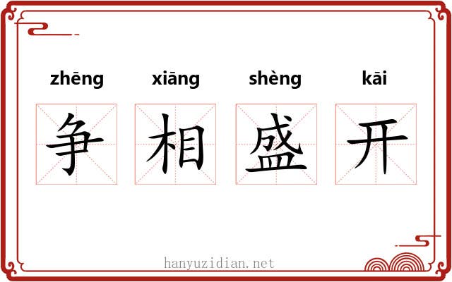 争相盛开