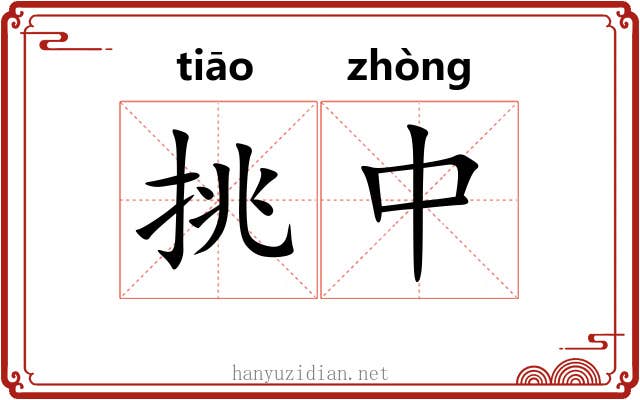 挑中 挑中