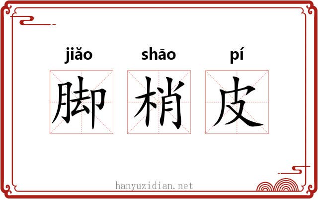 脚梢皮 脚梢皮