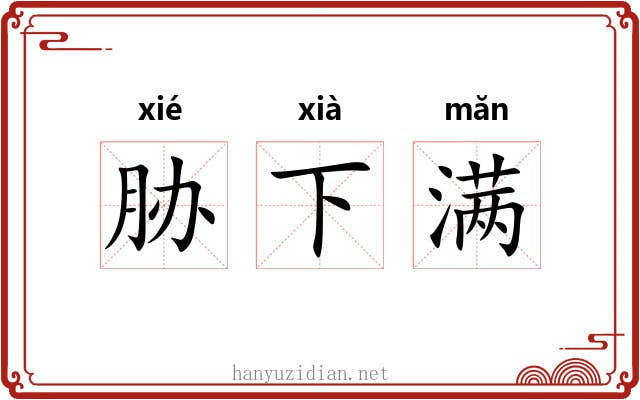 胁下满 胁下满