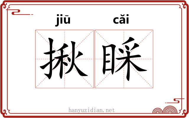 揪睬