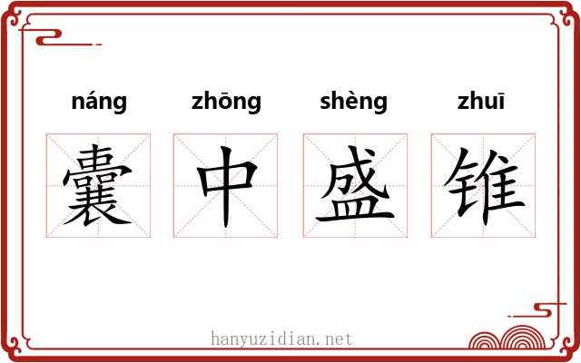 囊中盛锥
