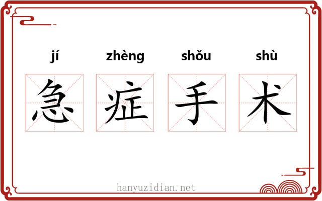 急症手术 急症手术