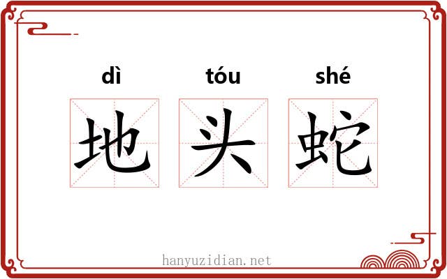 地头蛇 地头蛇