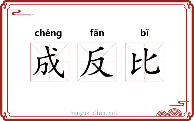 成反比 成反比