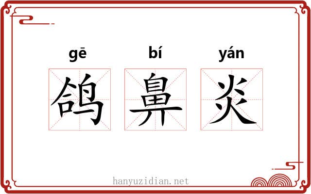 鸽鼻炎 鸽鼻炎