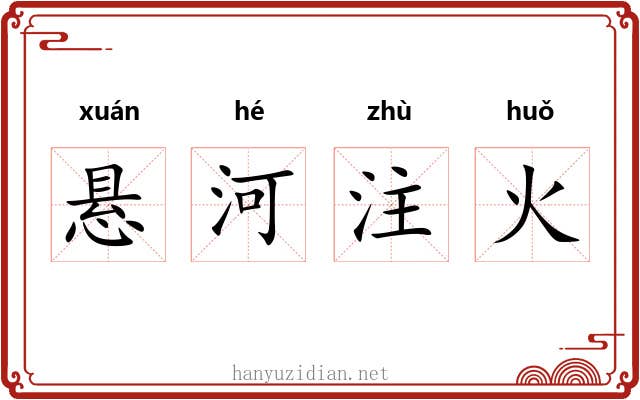 悬河注火 悬河注火
