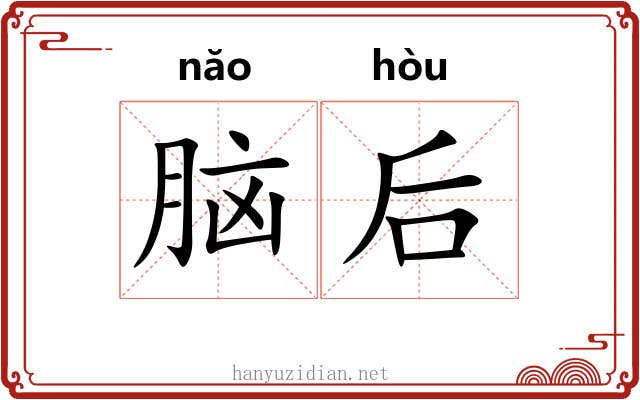 脑后 脑后