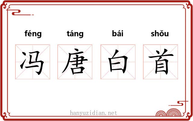 冯唐白首 冯唐白首