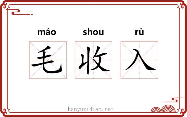毛收入 毛收入
