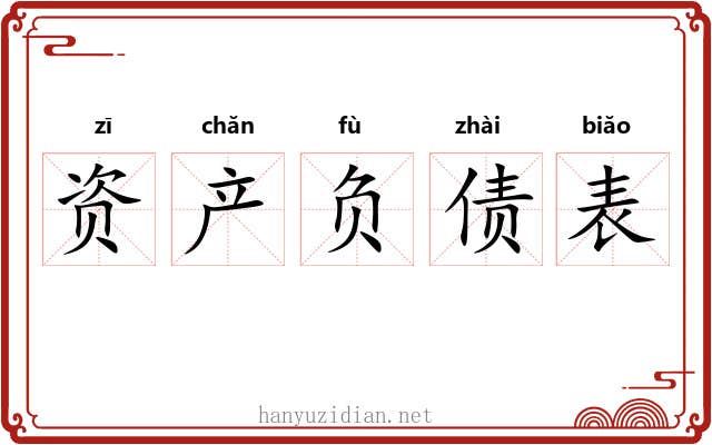 资产负债表 资产负债表