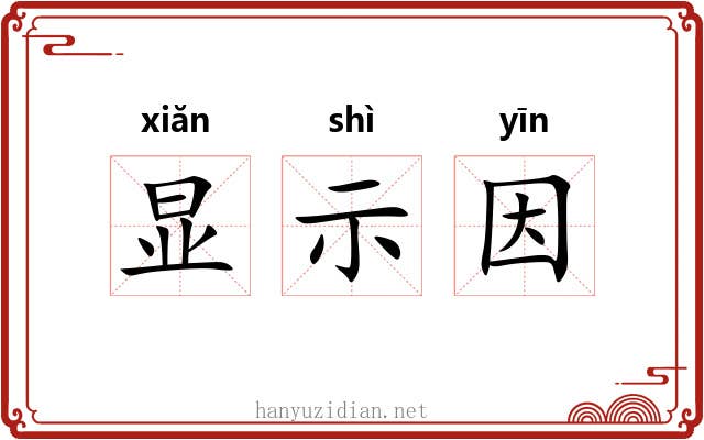 显示因 显示因