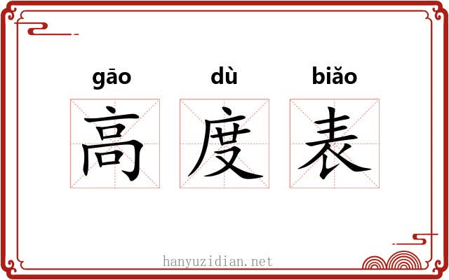 高度表 高度表