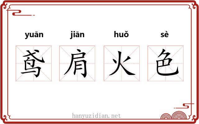鸢肩火色 鸢肩火色