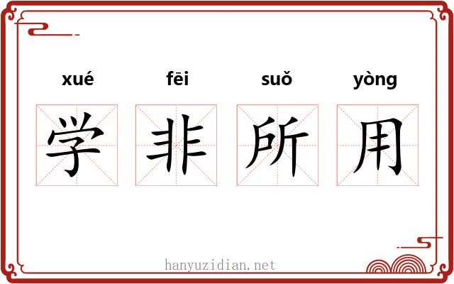 学非所用