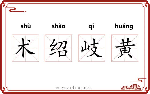 术绍岐黄 术绍岐黄