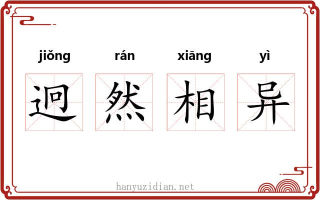迥然相异