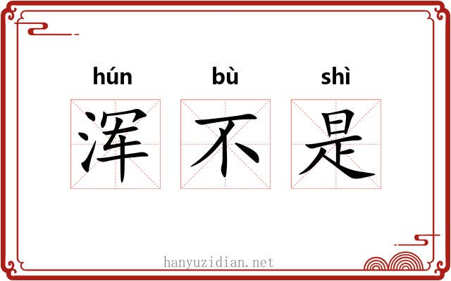 浑不是 浑不是