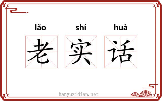 老实话