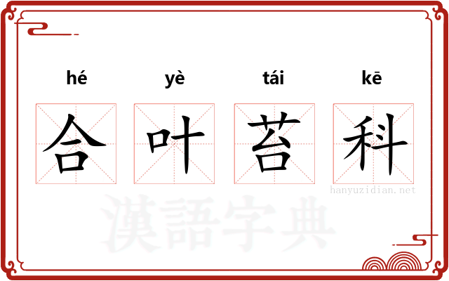 合叶苔科