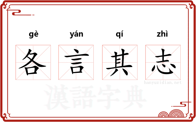 各言其志