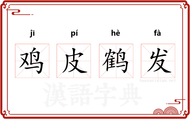 鸡皮鹤发