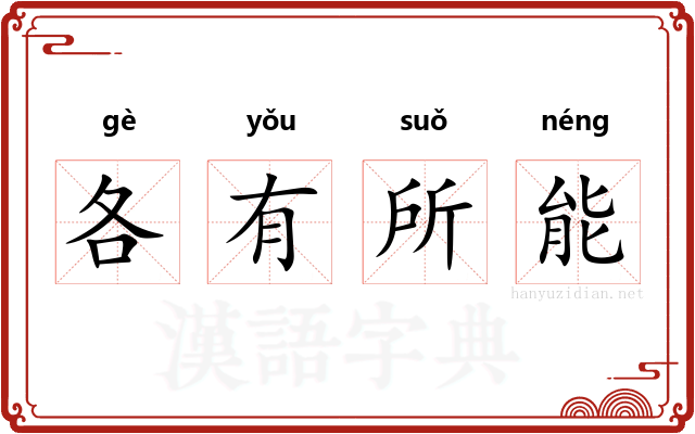 各有所能