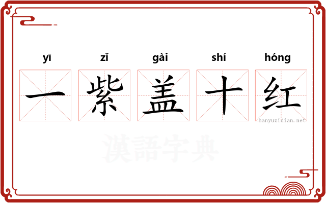 一紫盖十红