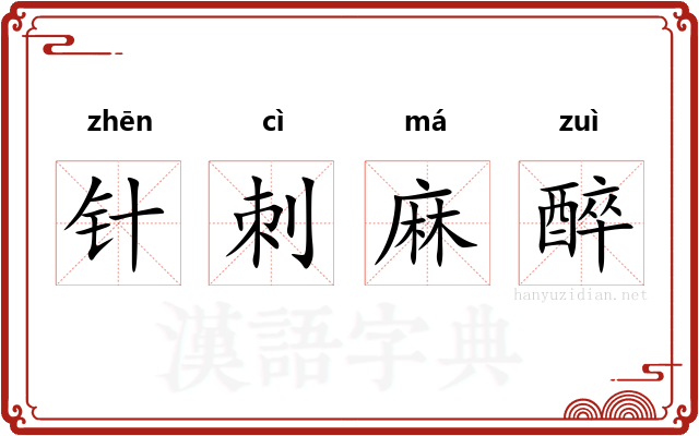 针刺麻醉 针刺麻醉