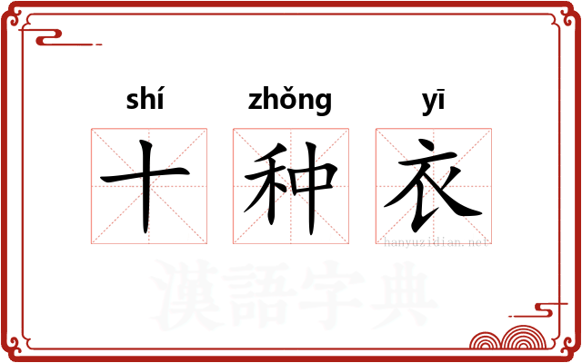 十种衣
