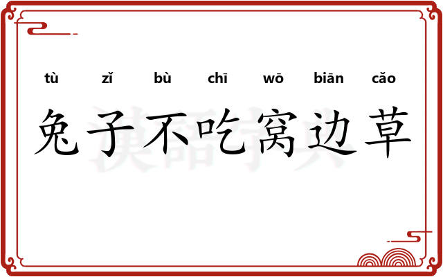 兔子不吃窝边草 兔子不吃窝边草