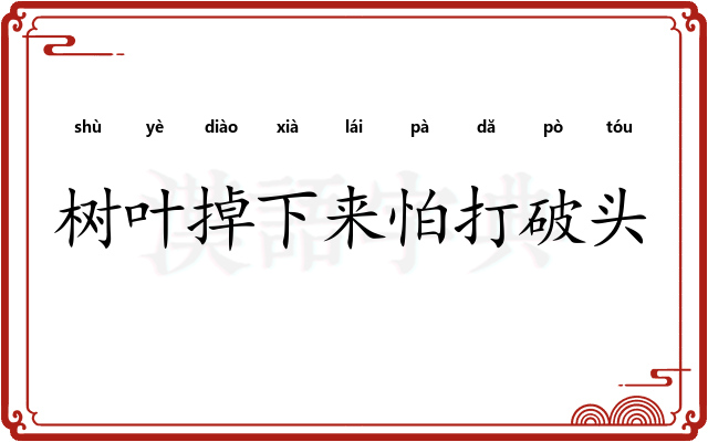 树叶掉下来怕打破头