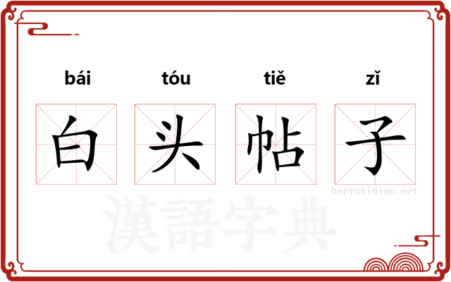 白头帖子 白头帖子