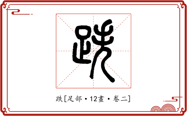 跌