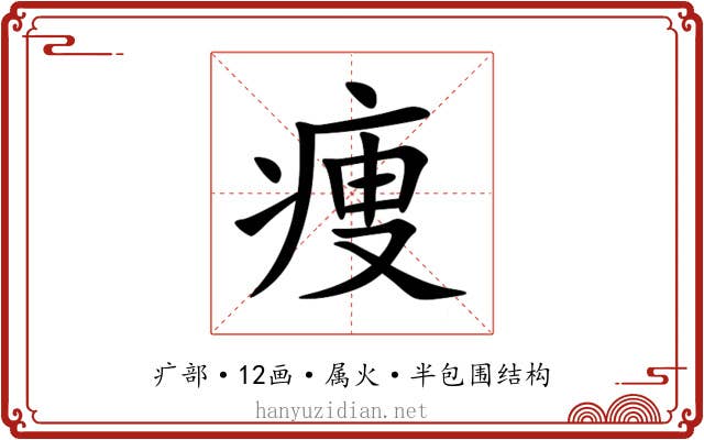 痩