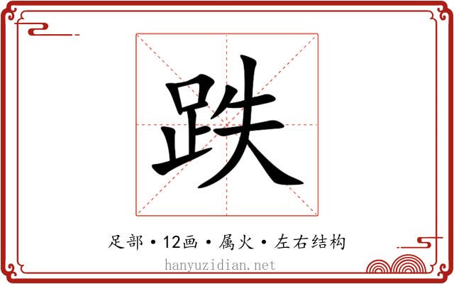 跌